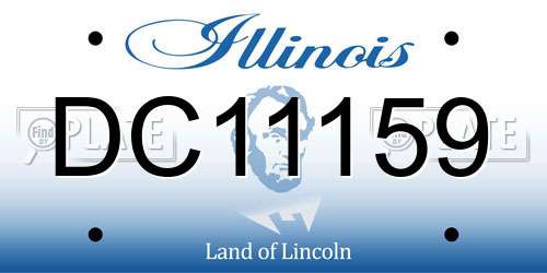 DC11159 Illinois License Plate