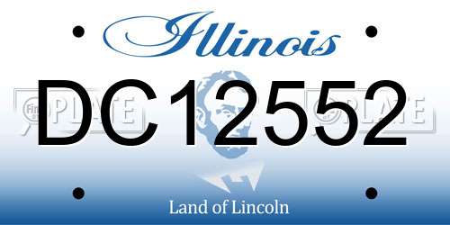 DC12552 Illinois License Plate