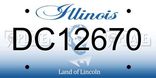 DC12670 Illinois License Plate