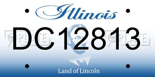 DC12813 Illinois License Plate