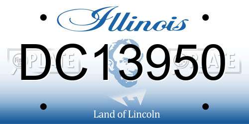 DC13950 Illinois License Plate