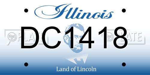 DC1418 Illinois License Plate
