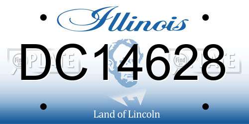 DC14628 Illinois License Plate