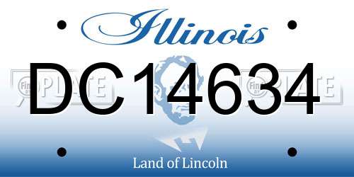 DC14634 Illinois License Plate