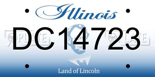 DC14723 Illinois License Plate