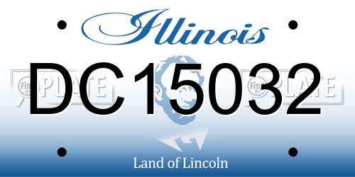 DC15032 Illinois License Plate