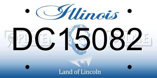 DC15082 Illinois License Plate