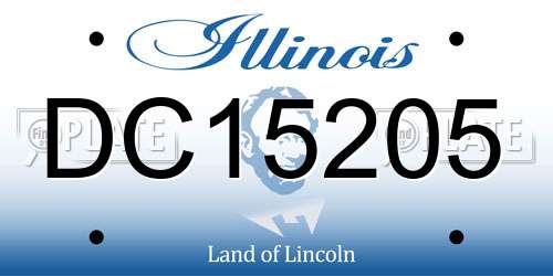 DC15205 Illinois License Plate