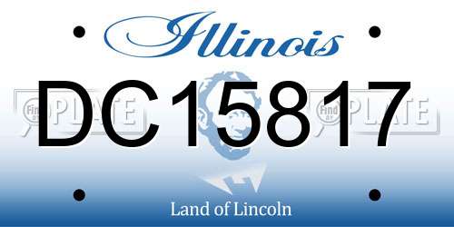 DC15817 Illinois License Plate