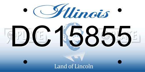 DC15855 Illinois License Plate