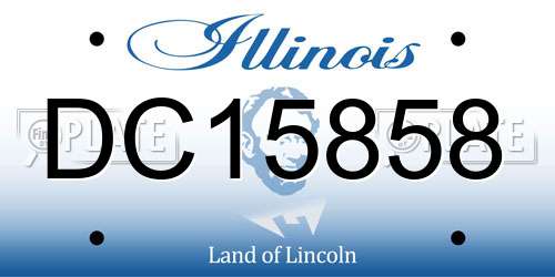 DC15858 Illinois License Plate