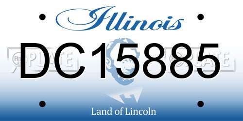 DC15885 Illinois License Plate