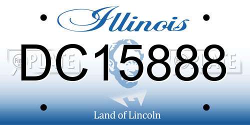DC15888 Illinois License Plate