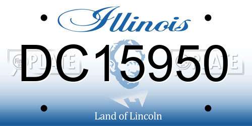 DC15950 Illinois License Plate