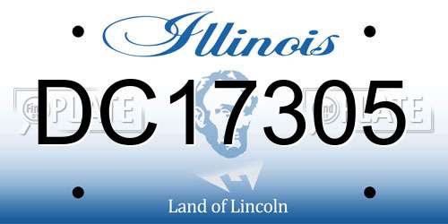 DC17305 Illinois License Plate