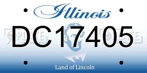 DC17405 Illinois License Plate