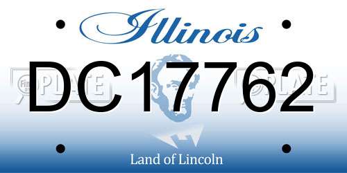 DC17762 Illinois License Plate