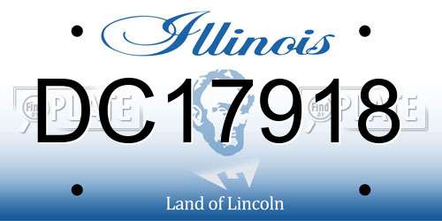 DC17918 Illinois License Plate
