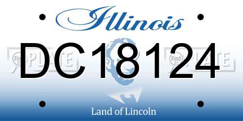 DC18124 Illinois License Plate