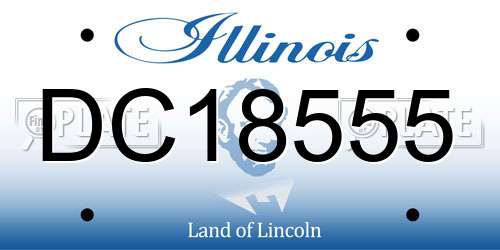 DC18555 Illinois License Plate