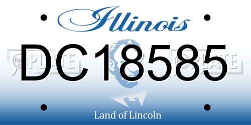 DC18585 Illinois License Plate