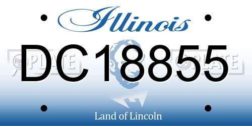 DC18855 Illinois License Plate