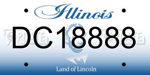 DC18888 Illinois License Plate