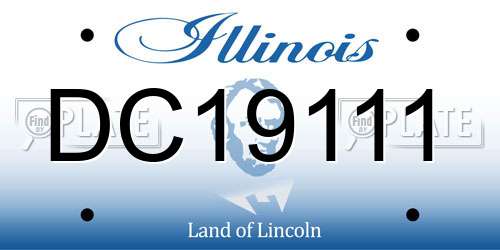 DC19111 Illinois License Plate