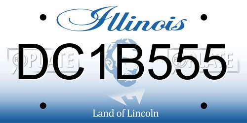 DC1B555 Illinois License Plate