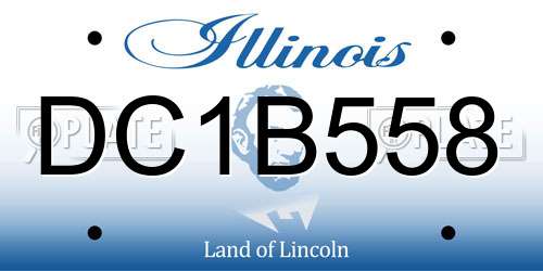 DC1B558 Illinois License Plate
