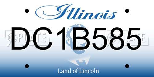 DC1B585 Illinois License Plate