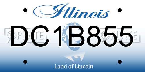DC1B855 Illinois License Plate