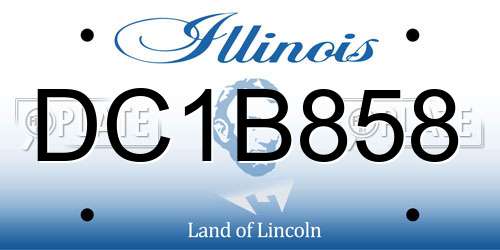 DC1B858 Illinois License Plate