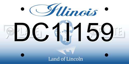 DC1I159 Illinois License Plate