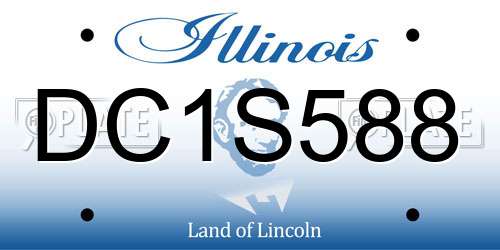 DC1S588 Illinois License Plate