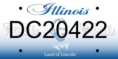 DC20422 Illinois License Plate