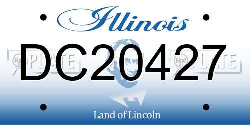 DC20427 Illinois License Plate