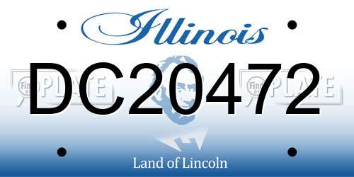 DC20472 Illinois License Plate