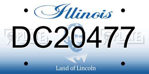DC20477 Illinois License Plate