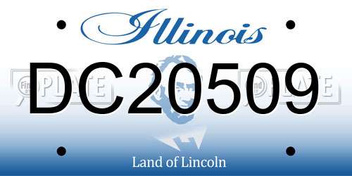 DC20509 Illinois License Plate