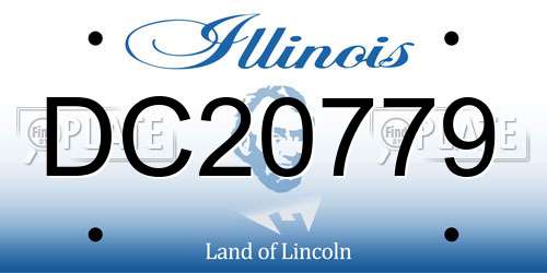 DC20779 Illinois License Plate