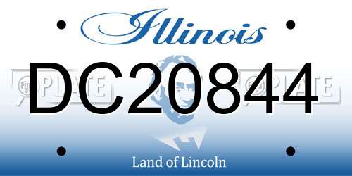 DC20844 Illinois License Plate