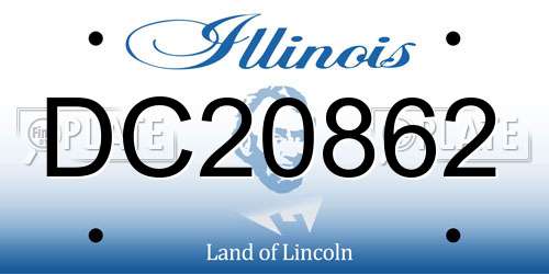 DC20862 Illinois License Plate