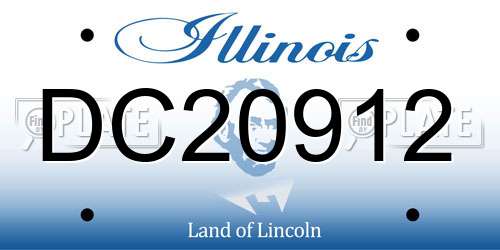 DC20912 Illinois License Plate