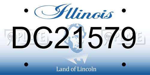 DC21579 Illinois License Plate
