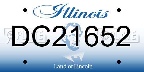 DC21652 Illinois License Plate