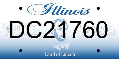 DC21760 Illinois License Plate