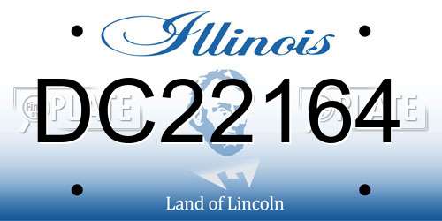 DC22164 Illinois License Plate
