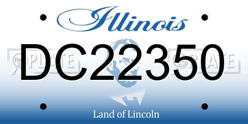 DC22350 Illinois License Plate