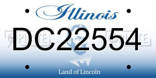 DC22554 Illinois License Plate